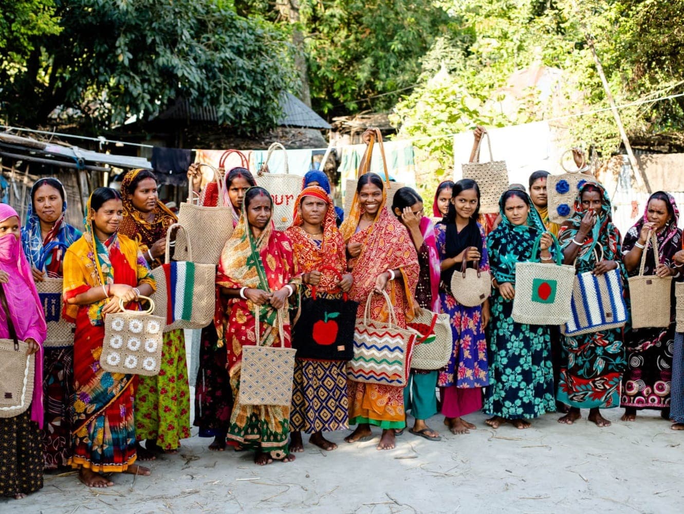 Macrame workers